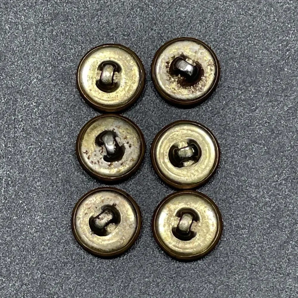8 Vtg Georges Marciano Metal Gold Tone Blazer Buttons Crown Shield Rope Border